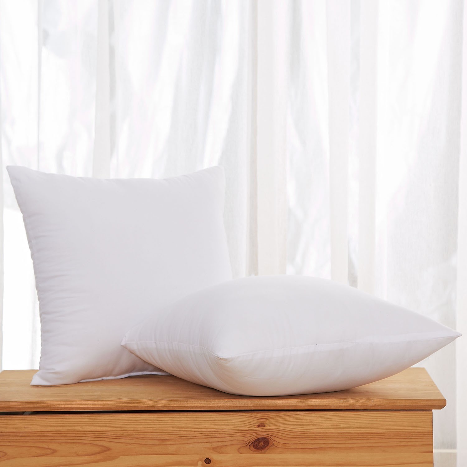White Snowflake Square Pillow Cover and Insert