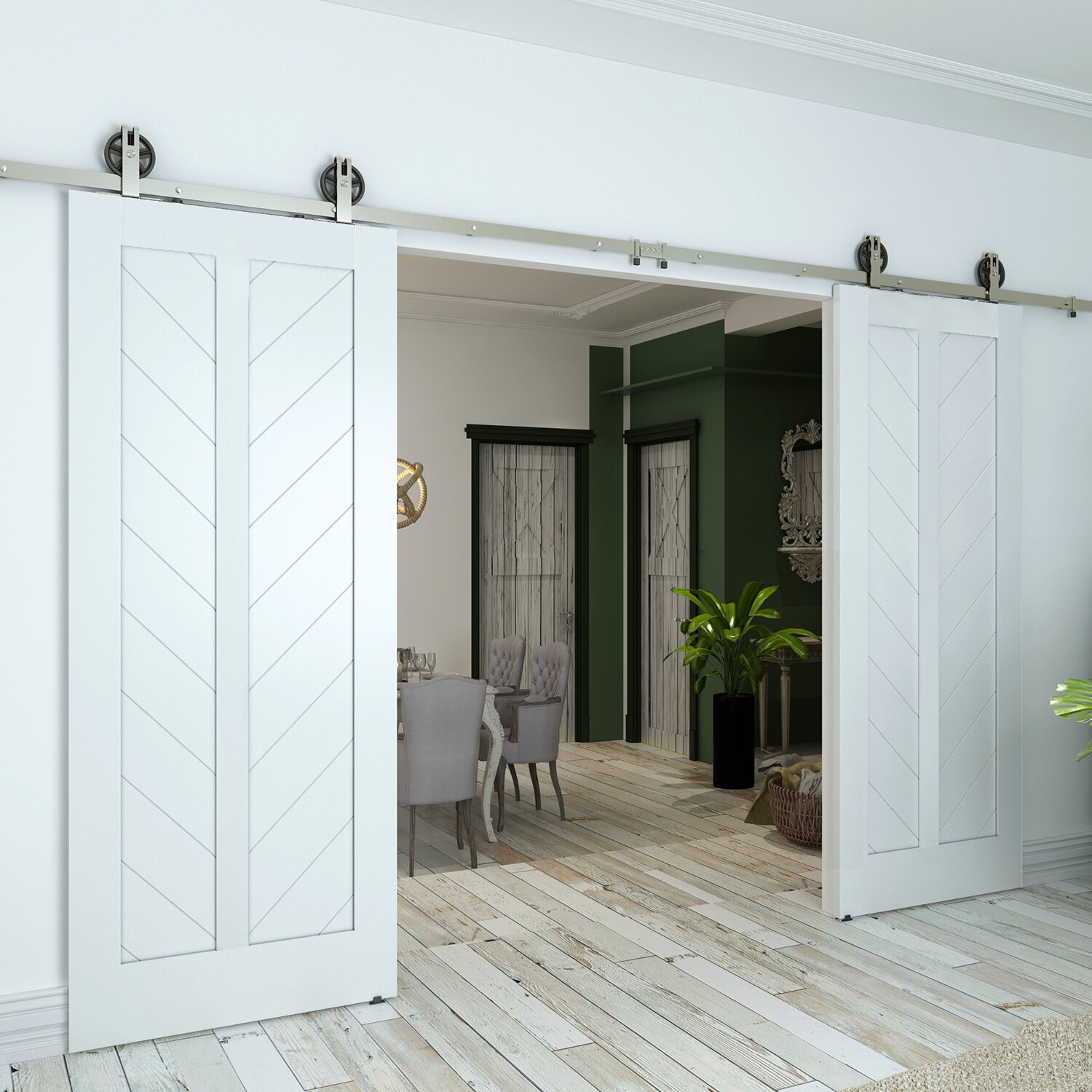 Wood Chevron Barn Door