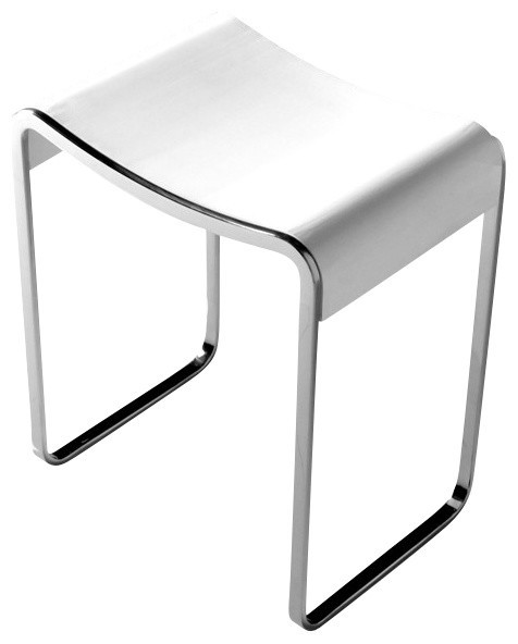 Adm matte white stone resin bathroom stool modern