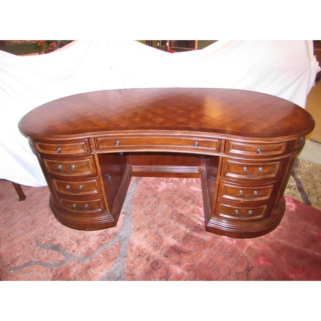 Hooker seven seas shaped executive desk chairish