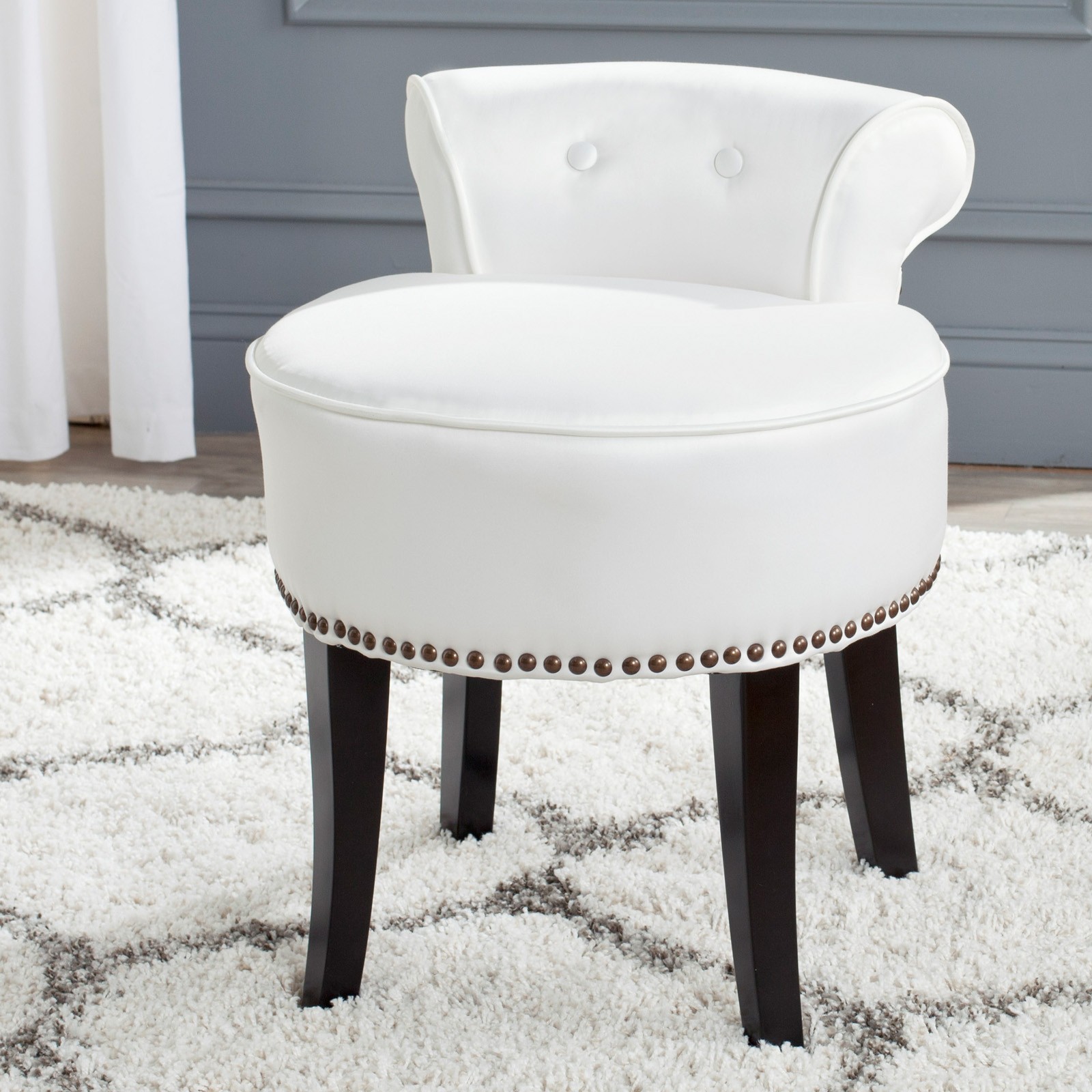 Safavieh georgia vanity stool bedroom vanities at hayneedle
