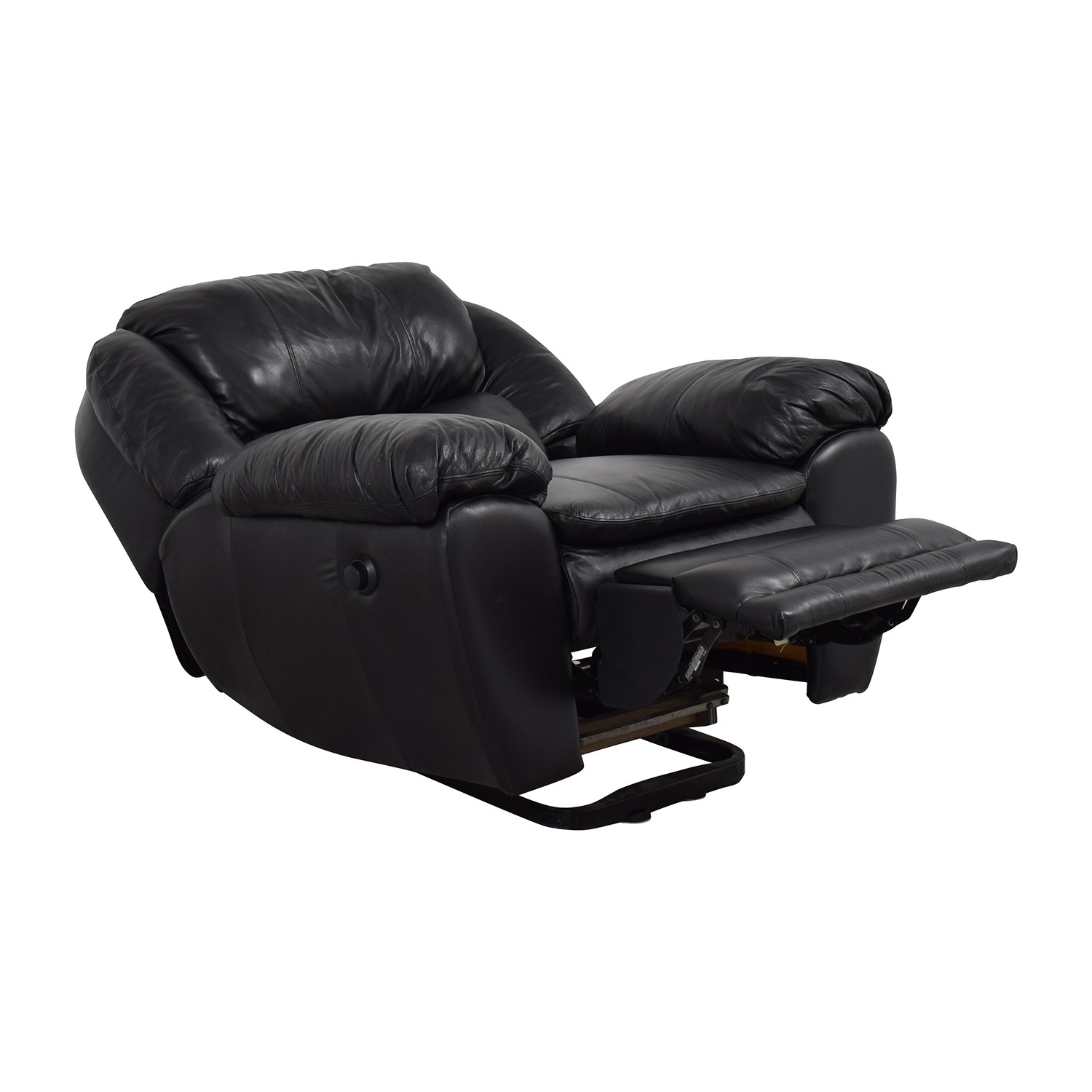 87 off berkline berkline black leather rocking recliner 2