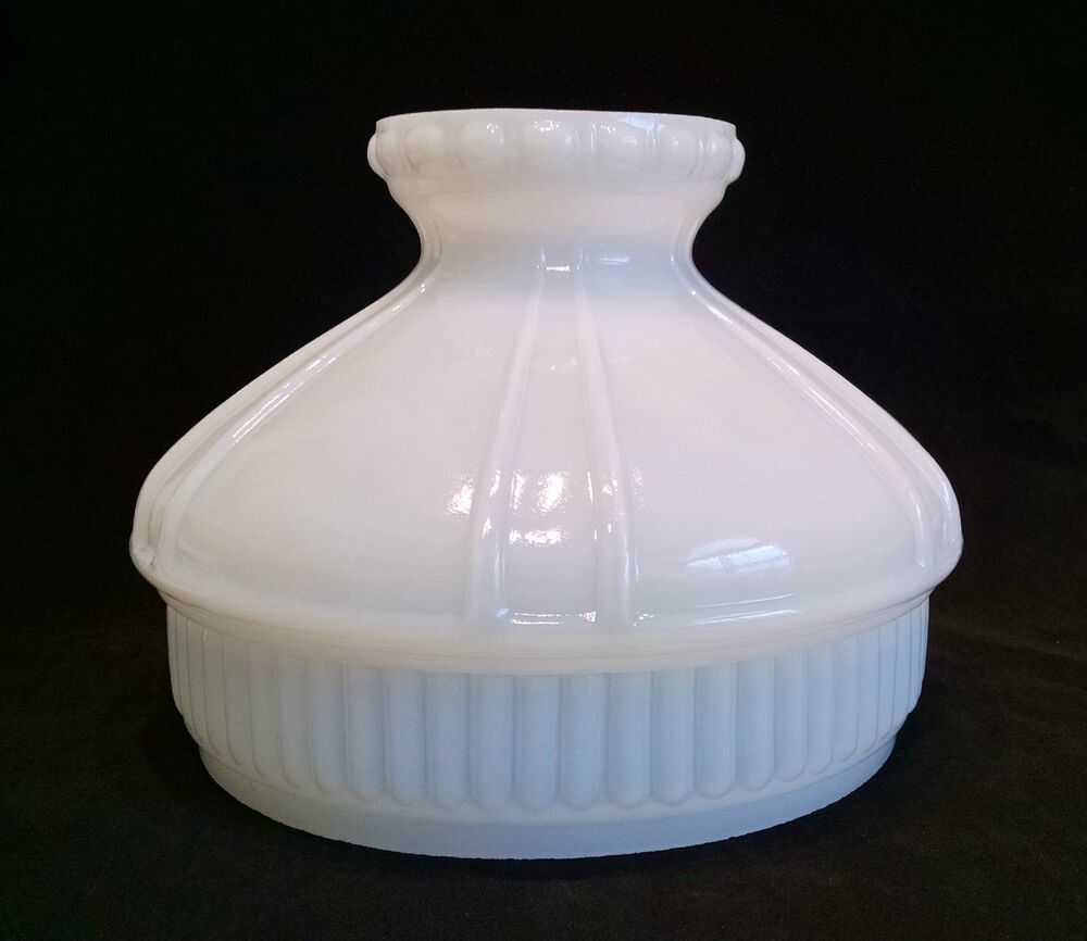 Aladdin lamp shade part n653 white opal glass 10 inch