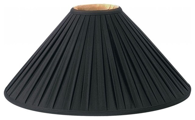 Pleated coolie designer lampshade black traditional