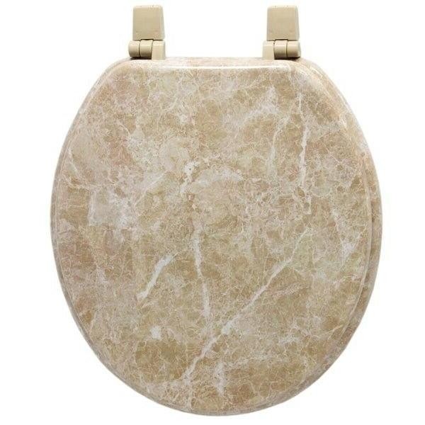 Bathroom marble design wood toilet seat t