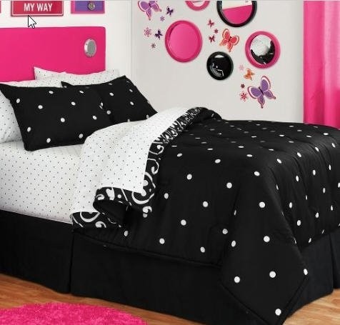 Black and white polka dot bedding whimsical and beautiful