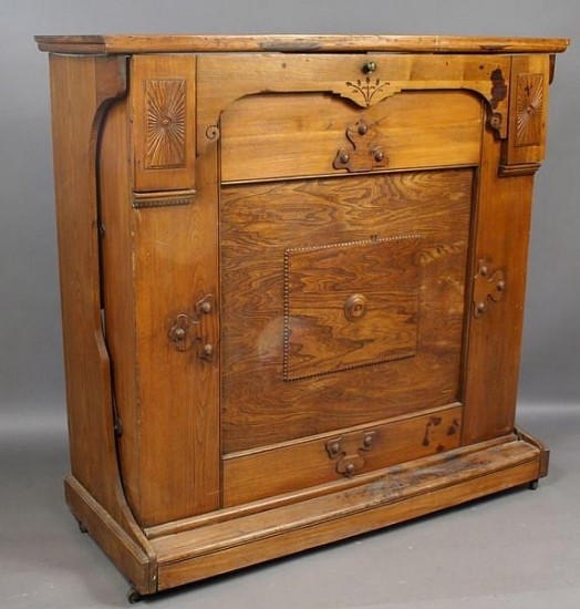 Circa 1890 oak murphy bed 54h x 55l x 22