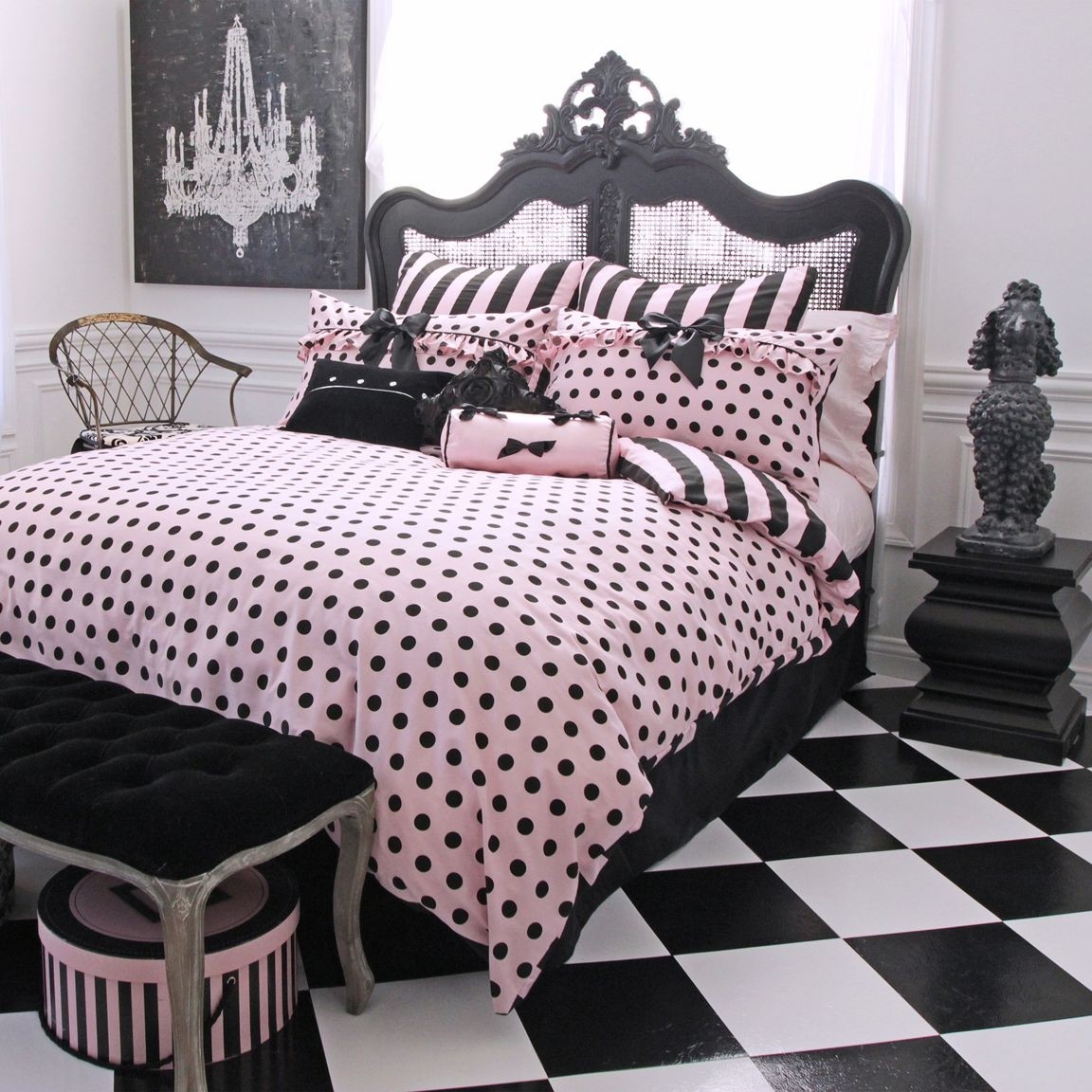 Frenchie polka dot comforter set http www