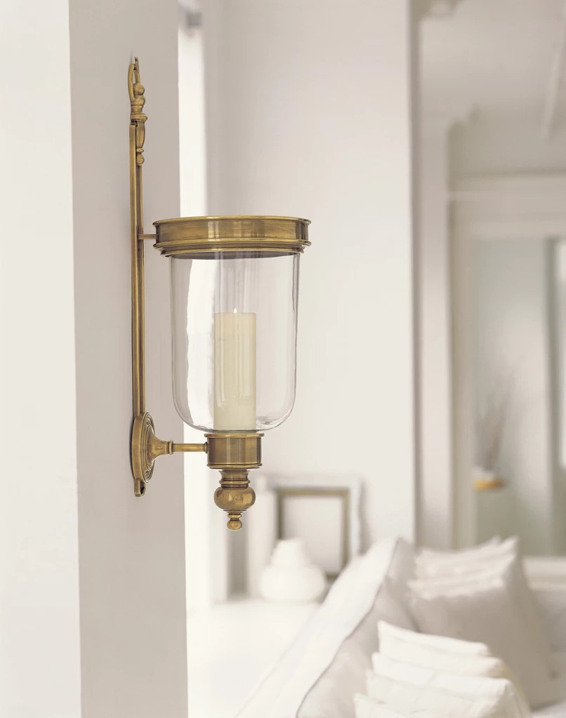 Georgian small hurricane wall sconce in various colors in