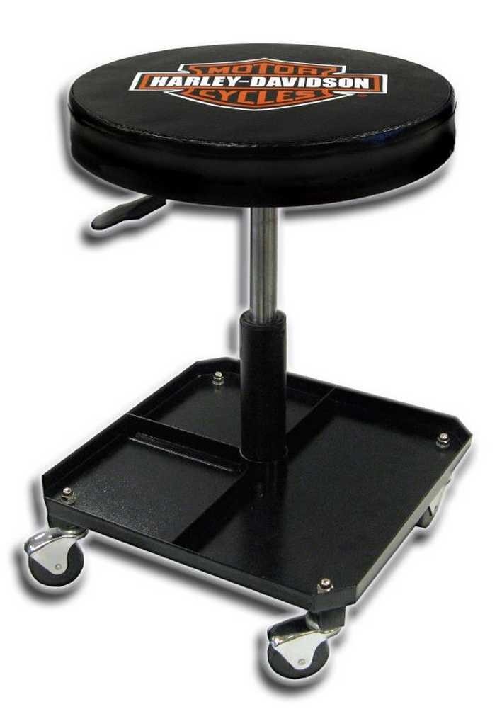 Harley davidson r bar shield shop stool swivel adjusted