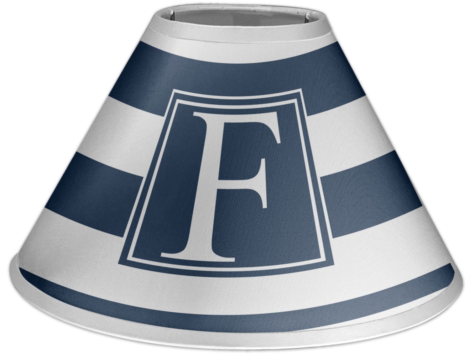 Horizontal stripe coolie lamp shade personalized 1