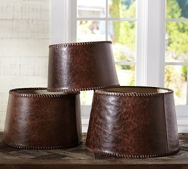 Leather lamp shade large traditional lamp shades by