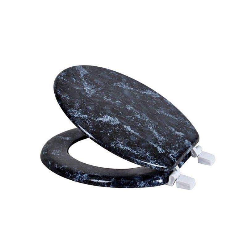 Marble print toilet seats