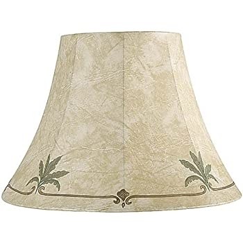 Palm leaf faux leather lamp shade 9x18x13 spider lamp
