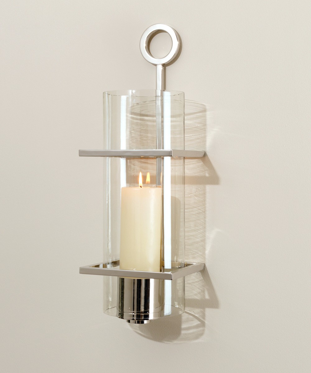 Wrought iron candle wall sconce scroll wall hurricane