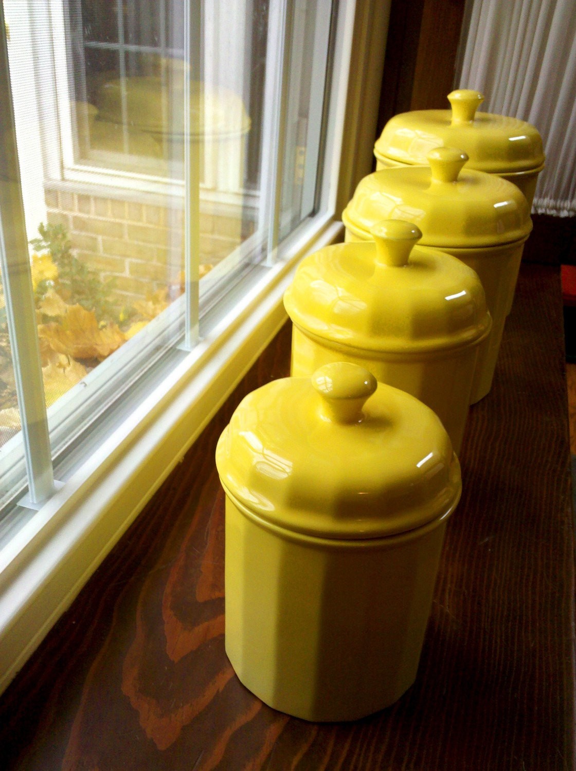 Yellow canister set 8