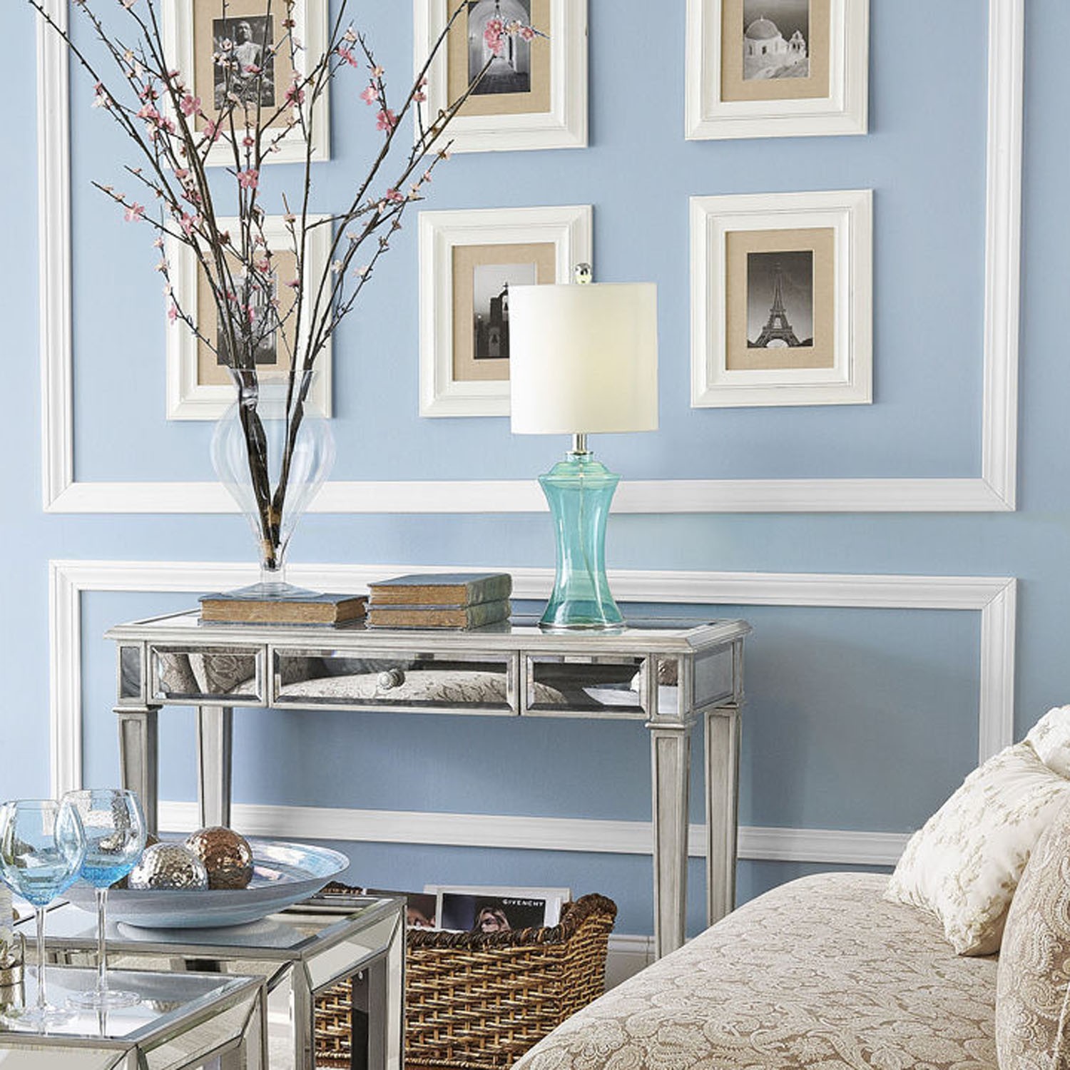 Aqua sea glass table lamp pier1 imports 1