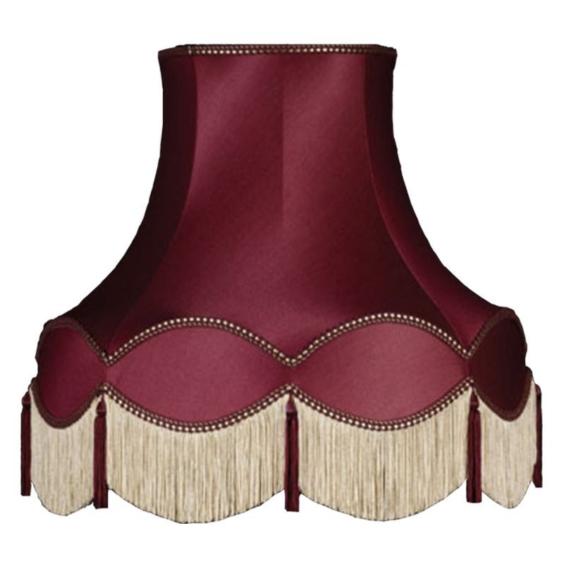 Beautiful burgundy double scalloped edge standard