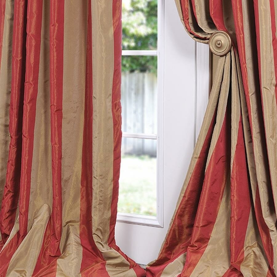 Half price drapes rialto faux silk taffeta stripe semi