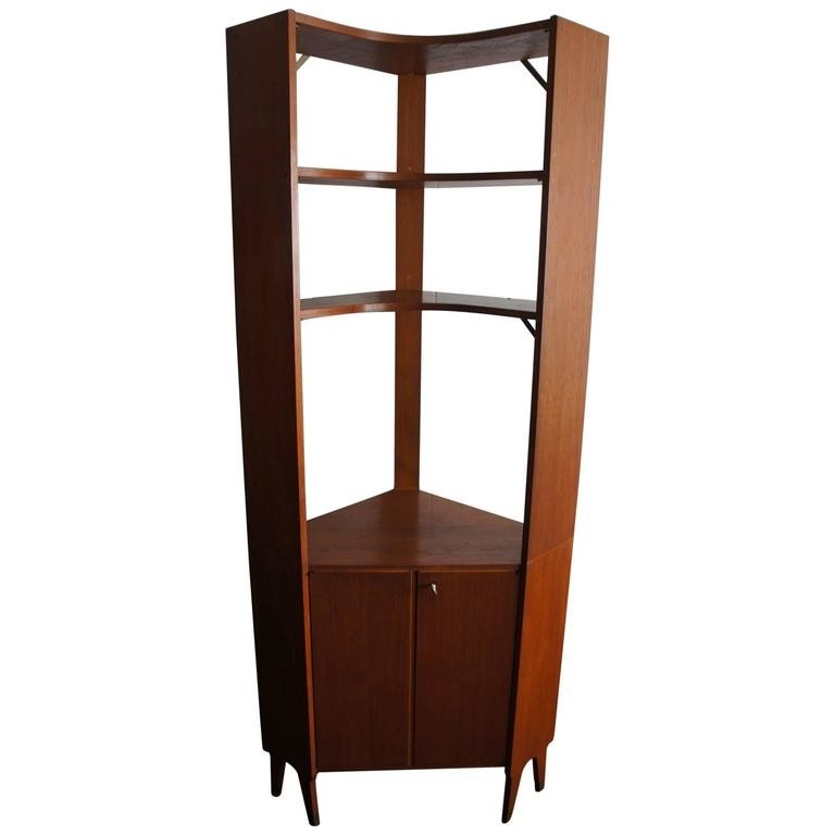 Mid century modern scandinavian design corner cabinet 1