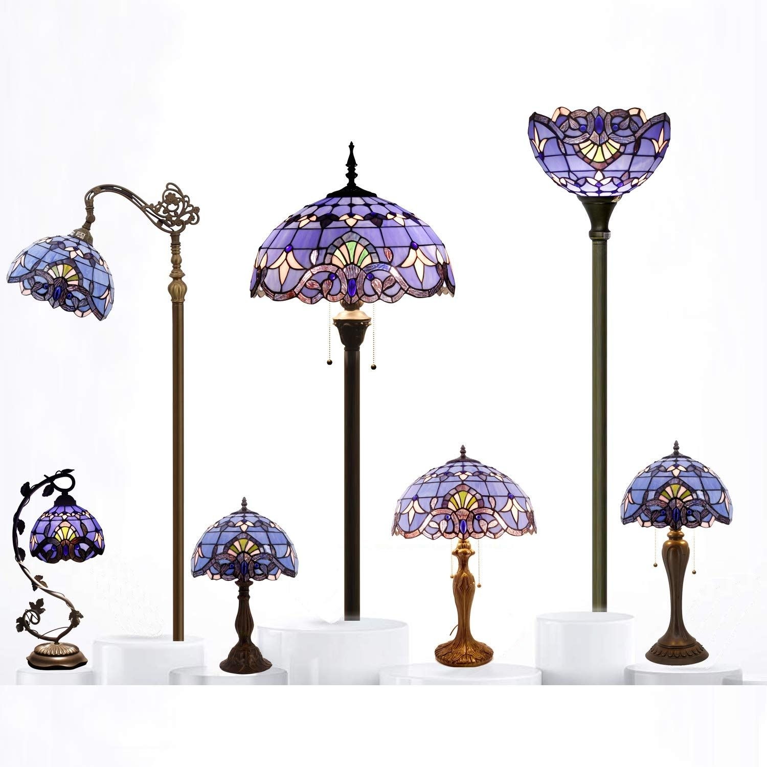 Tiffany lamp lavender table werfactory in 2020 tiffany