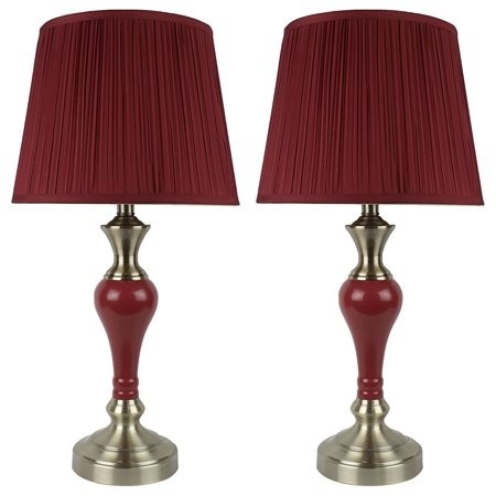 Urbanest urbanest set of 2 lincolnshire table lamps ruby
