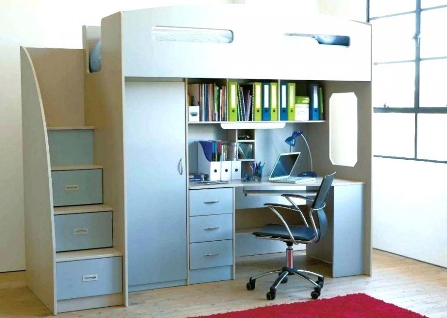 15 collection of full size loft bed with stairs 9