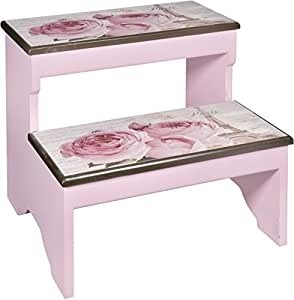 Amazon com pink parisian roses 2 step decorative wood