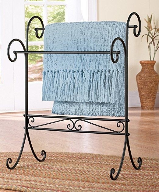 Amazon com traditional iron scroll blanket quilt stand