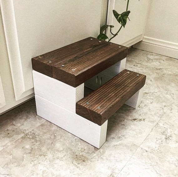 Kids farmhouse step stool farmhouse decor limited