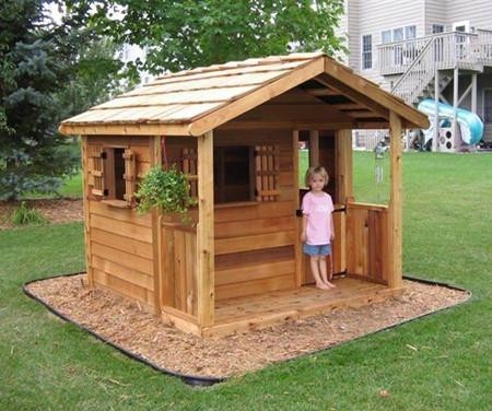 Kids outdoor playhouse cedar playhouses for sale 4