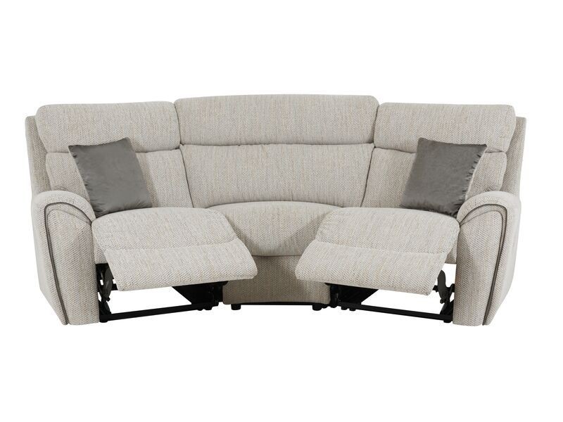 La z boy pittsburgh compact curved manual recliner sofa in