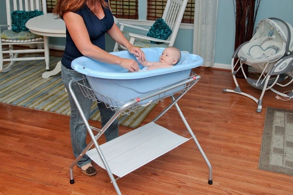 Large baby bath tub with stand dual position 0 24