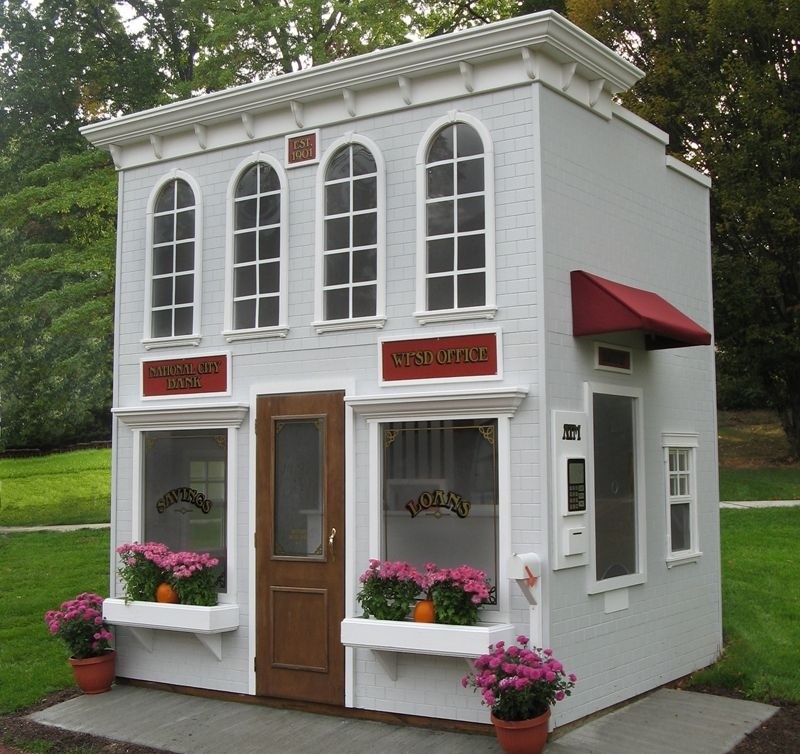 Main street bank play houses build a playhouse diy
