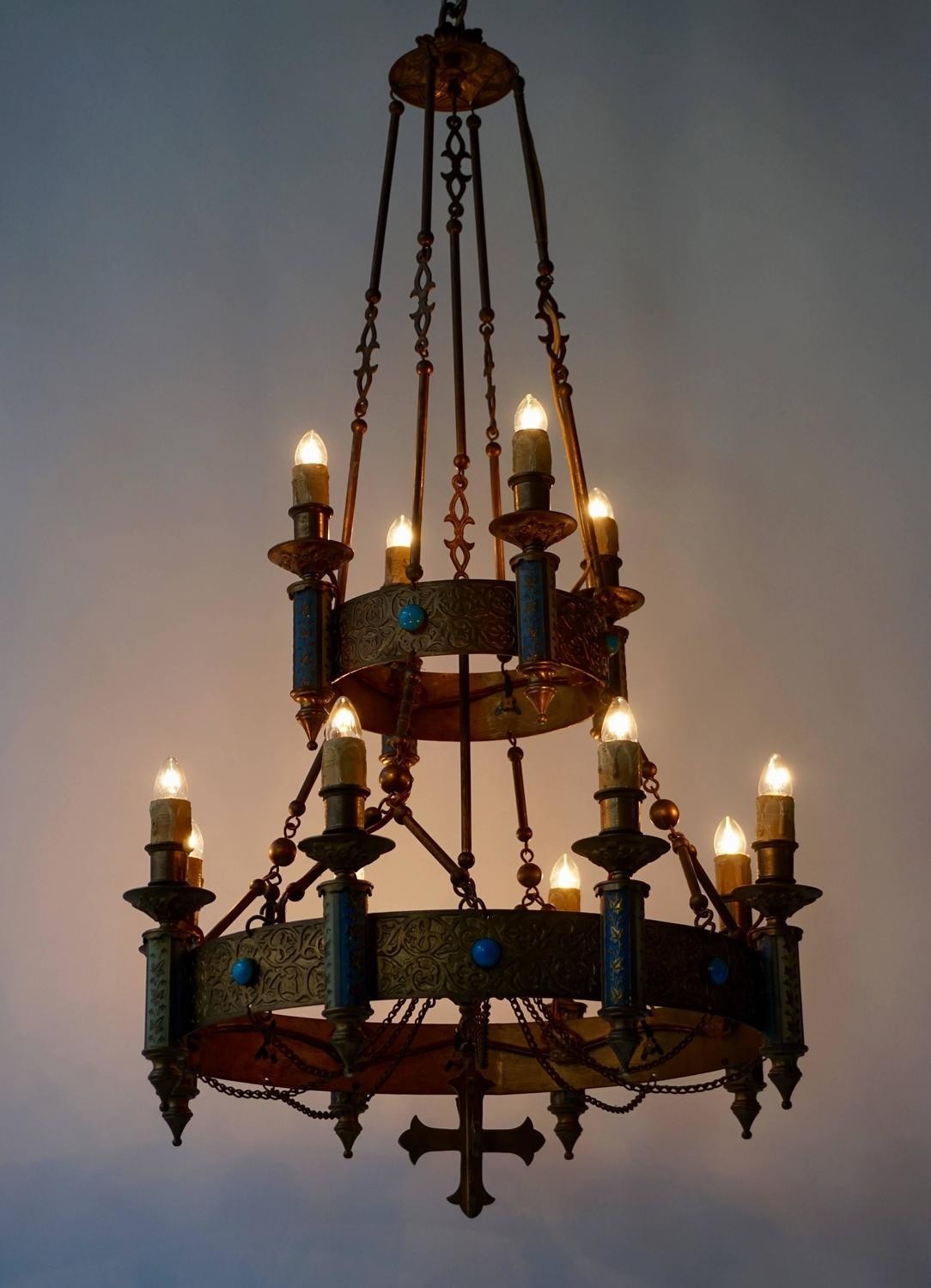 Rare neo gothic chandelier for sale at 1stdibs