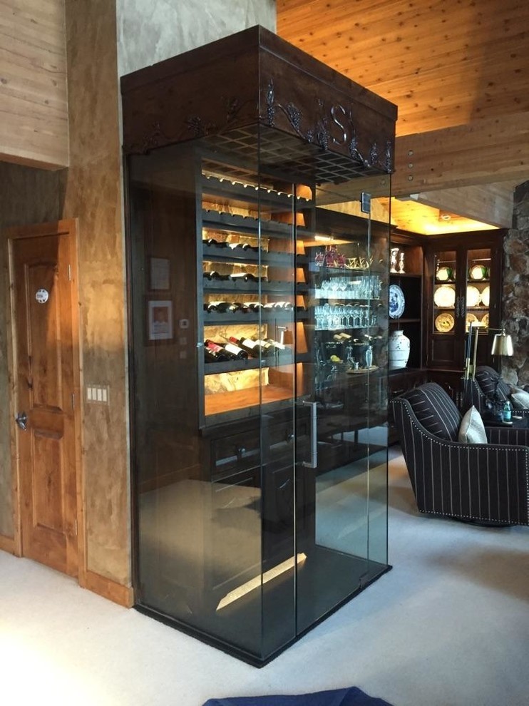 Wine display case room park city ut contemporary