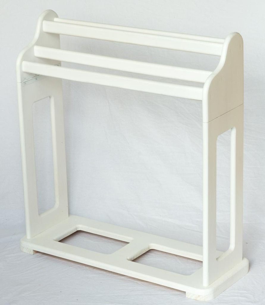 Wooden towel rack free standing 4 bars 27 inch