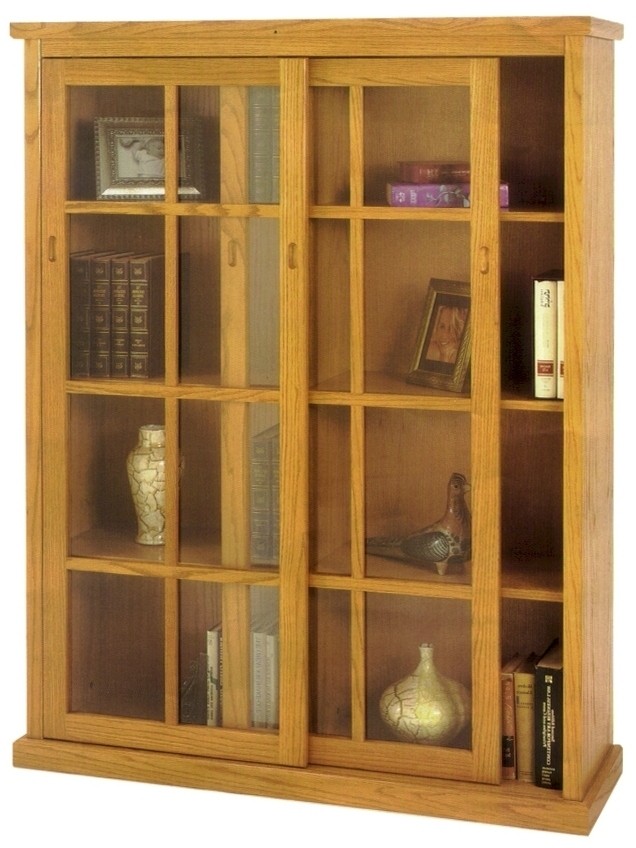 15 best collection of bookcases with sliding glass doors 3