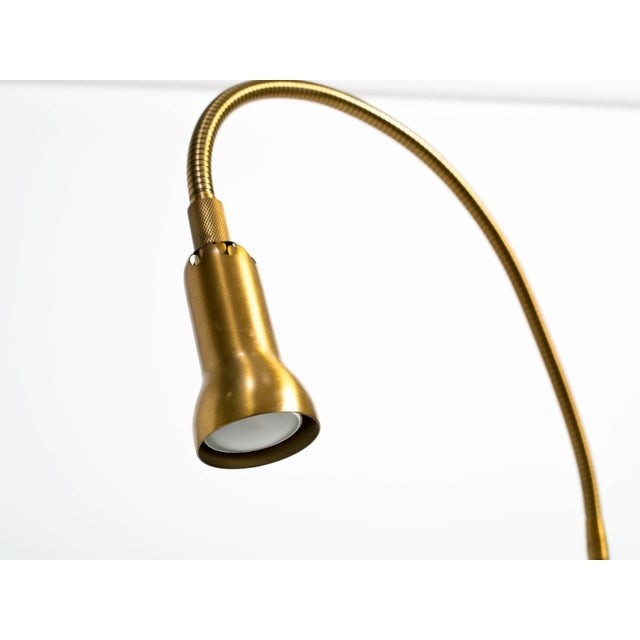 Brass gooseneck floor lamp chairish