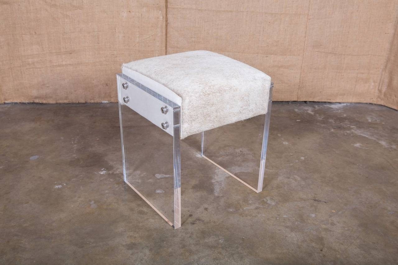 Coco lucite vanity stool for sale at 1stdibs