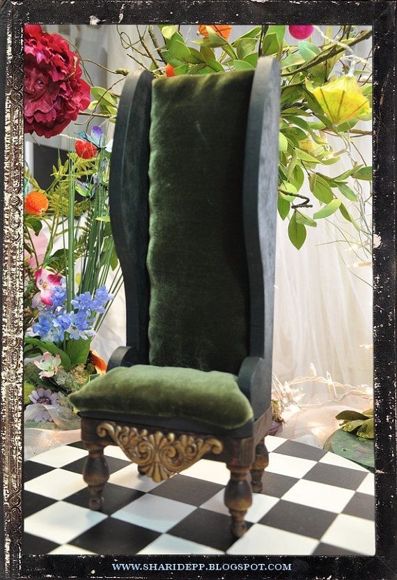 Handmade wood and upholstered alice in wonderland mad 1