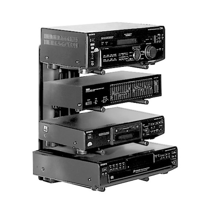 Peerless 4 shelf component wall mount for av components pm610