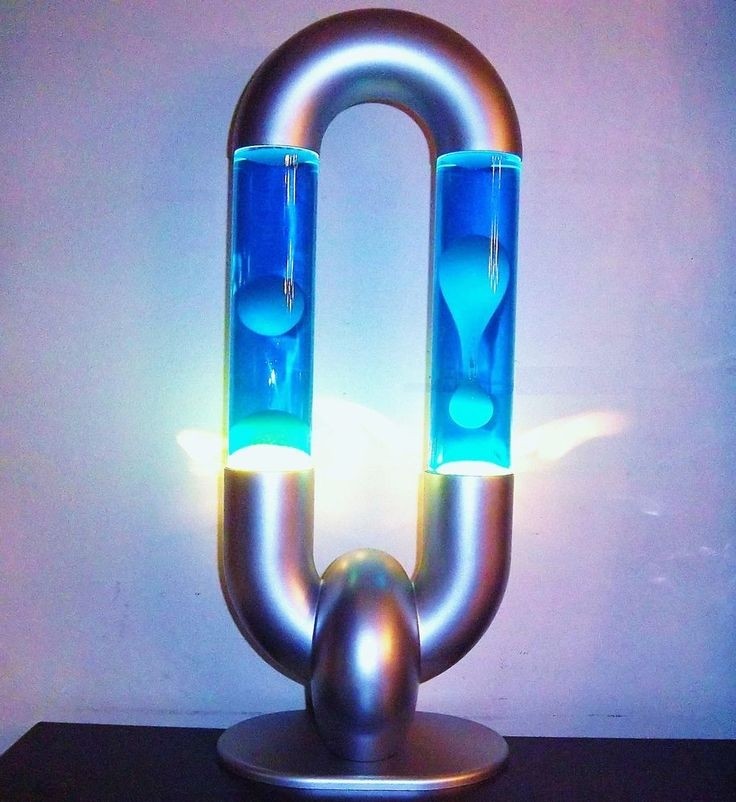 Rare double lava lamp chain link design retro 70s 80s