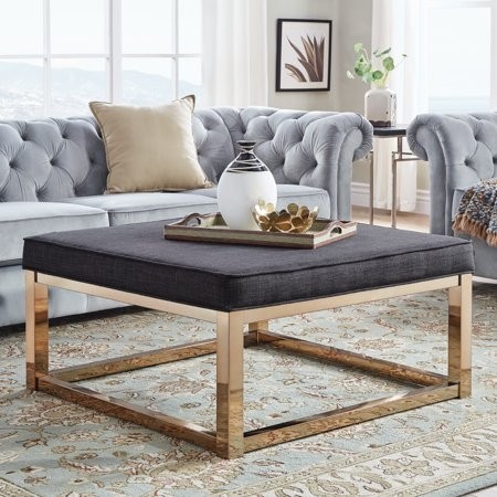 Weston home libby smooth top cushion ottoman coffee table 3