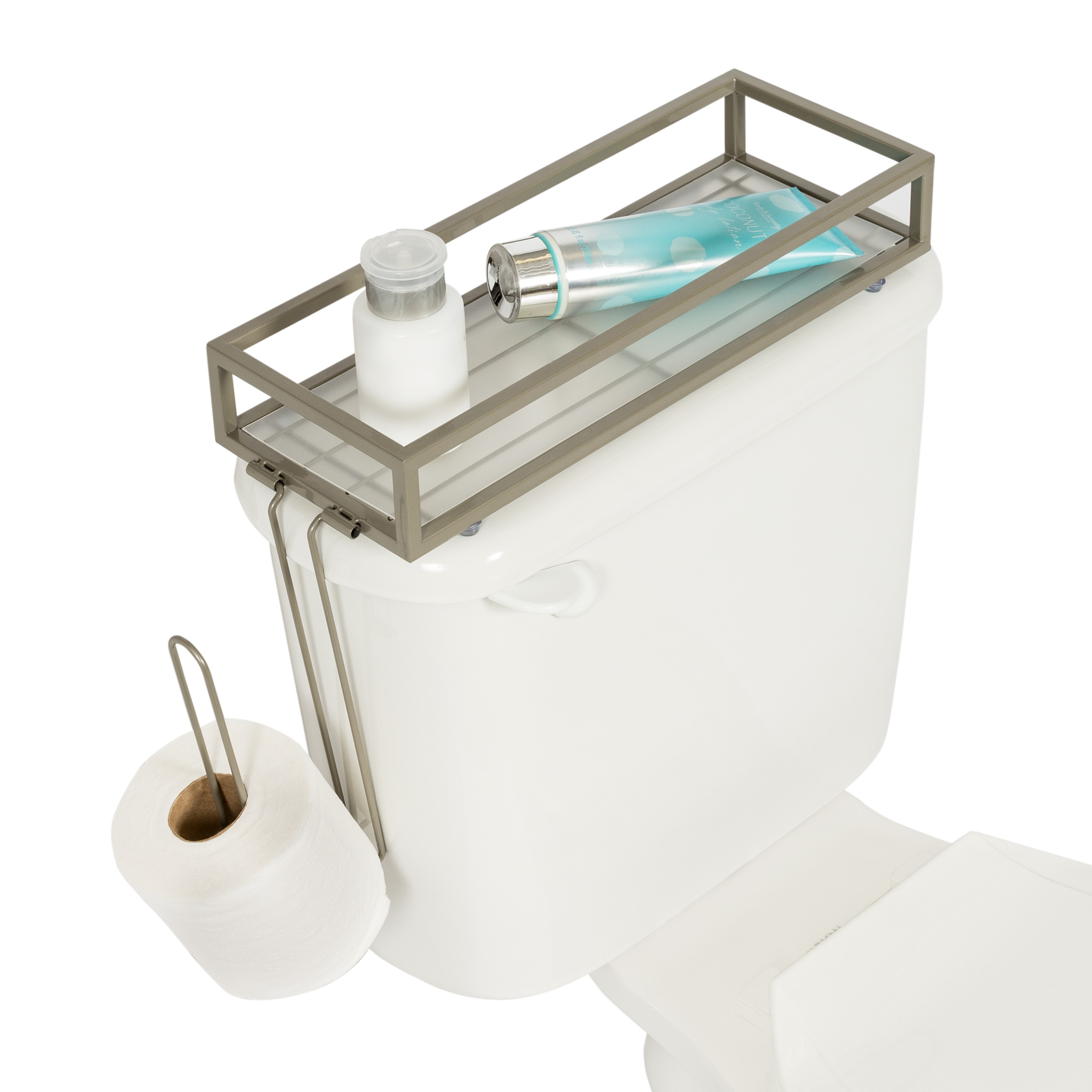 Honey can do toilet tank storage tray grey