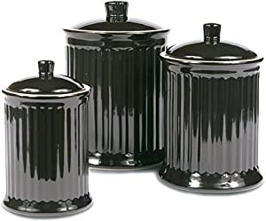 Omniware simsbury white stoneware canister