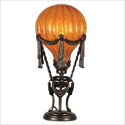 Ozma hot air balloon table lamp in bronze tiffany