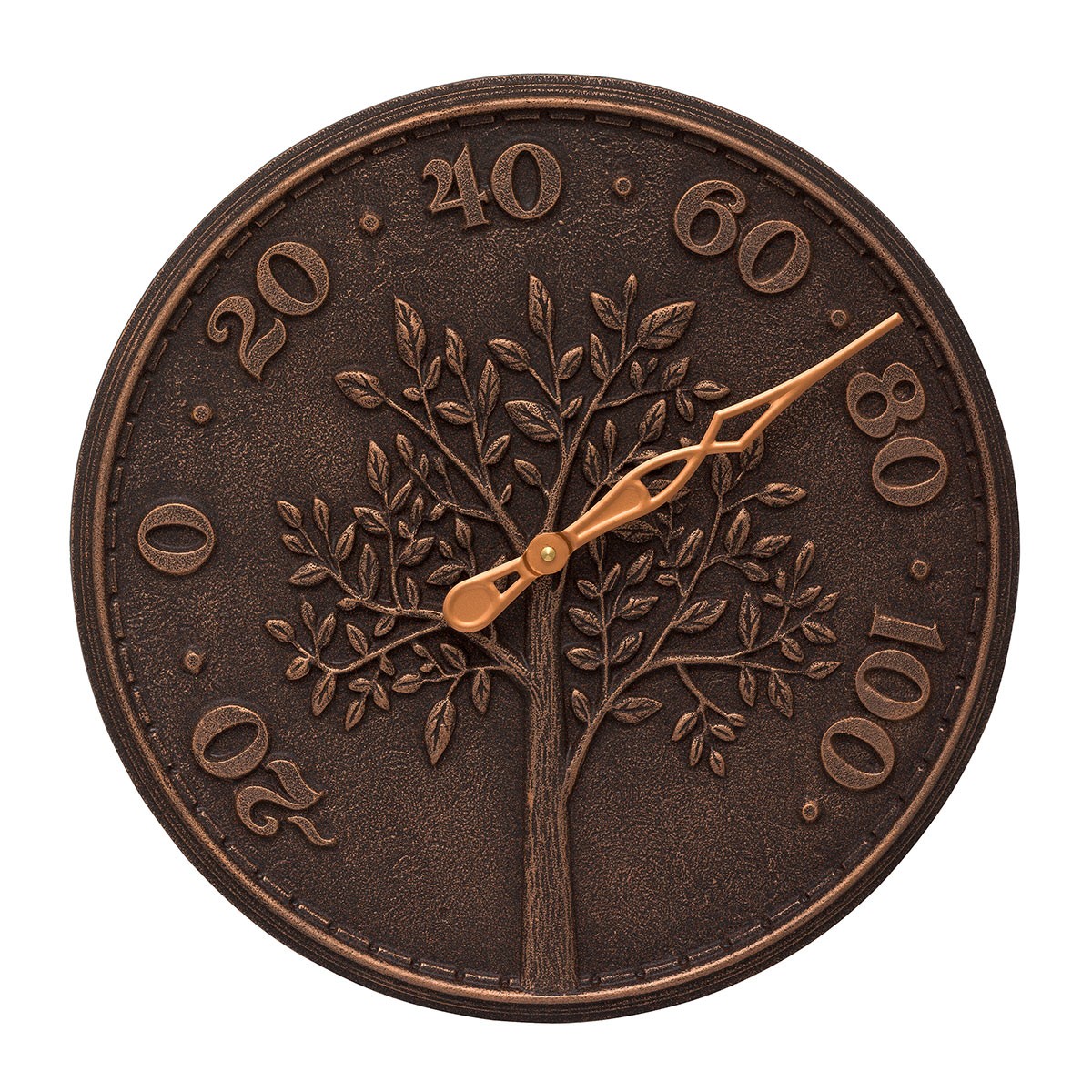 Tree of life indoor outdoor wall thermometer oil rubbed