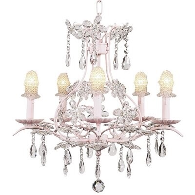 Cinderella 5 light chandelier with bulb cover shade wayfair