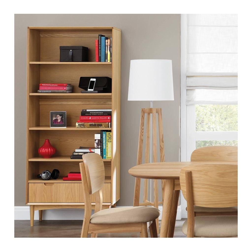 Ingrid scandinavian wooden bookcase the design edit